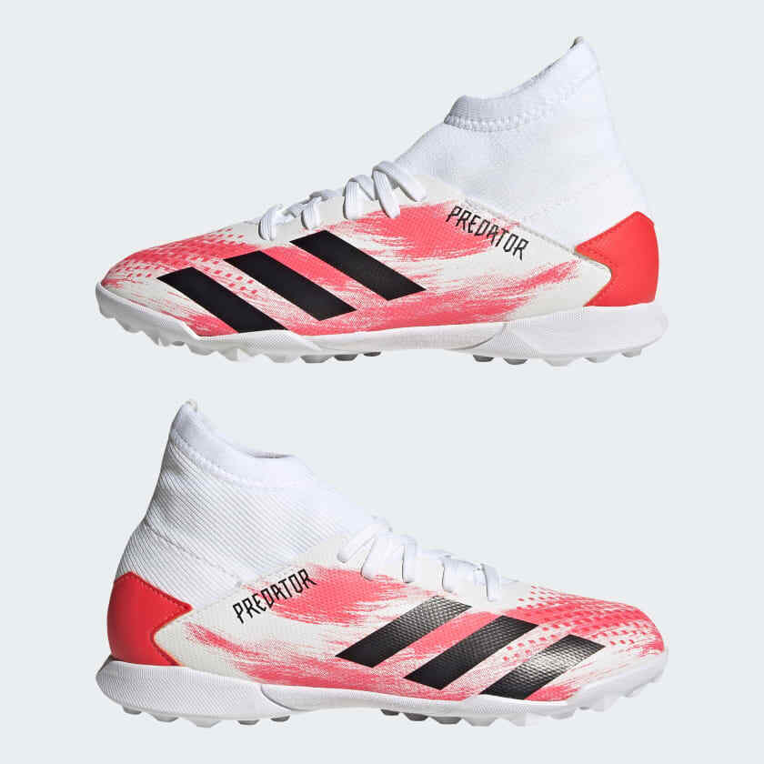 ADIDAS BOYS GIRLS PREDATOR 20.3 MID CUT ASTRO TURF TRAINERS