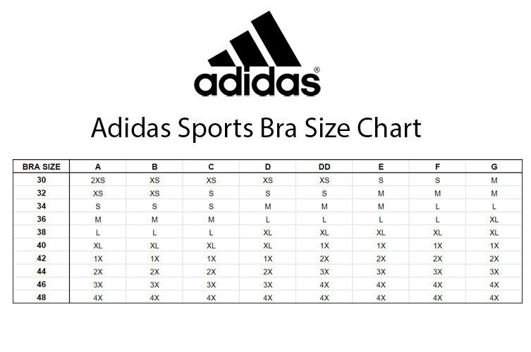 Adidas sports bra size online