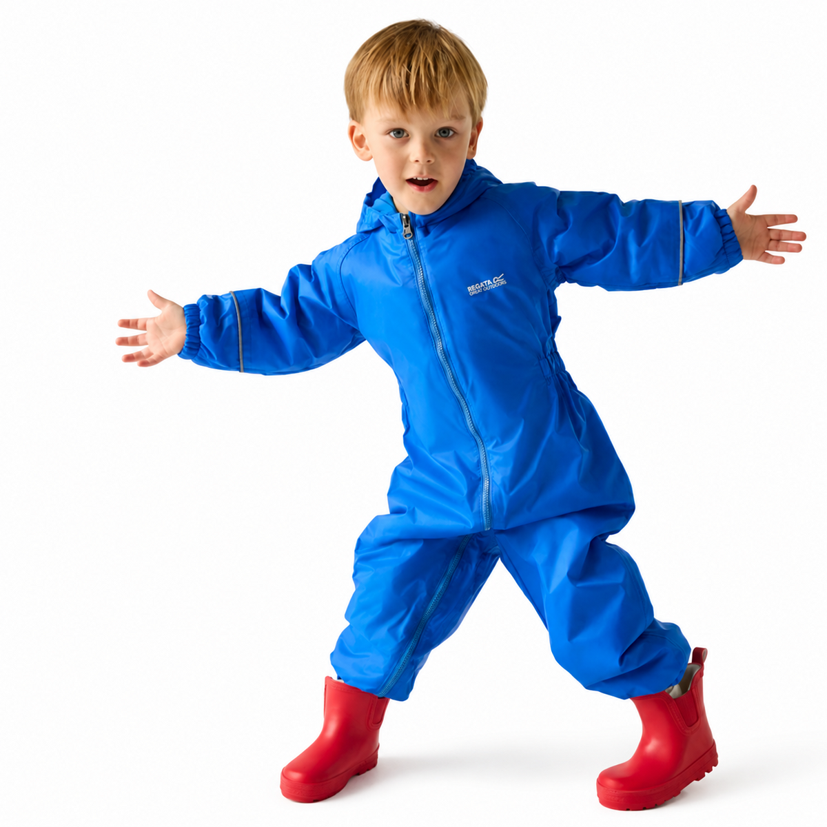 
Regatta Kids Splosh Fleece Lined Puddle Paddle Puddle Suit All in One Waterproof