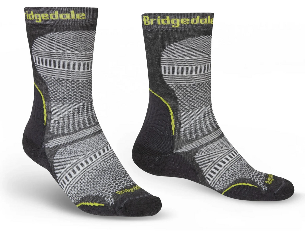 
Bridgedale Mens Hike Ultralight T2 Coolmax Performance Boot Socks Graphite