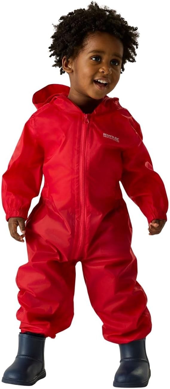 
Regatta Puddle V Kids Waterproof Suit Red