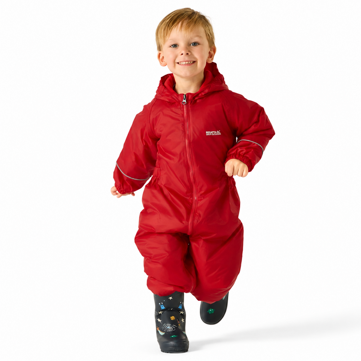 
Regatta Kids Splosh Fleece Lined Puddle Paddle Puddle Suit All in One Waterproof
