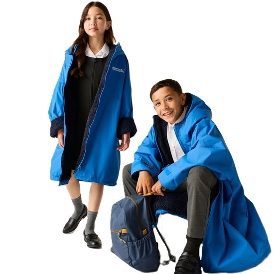 
Regatta Kids Junior Fleece Lined Zip Changing Robe Blue