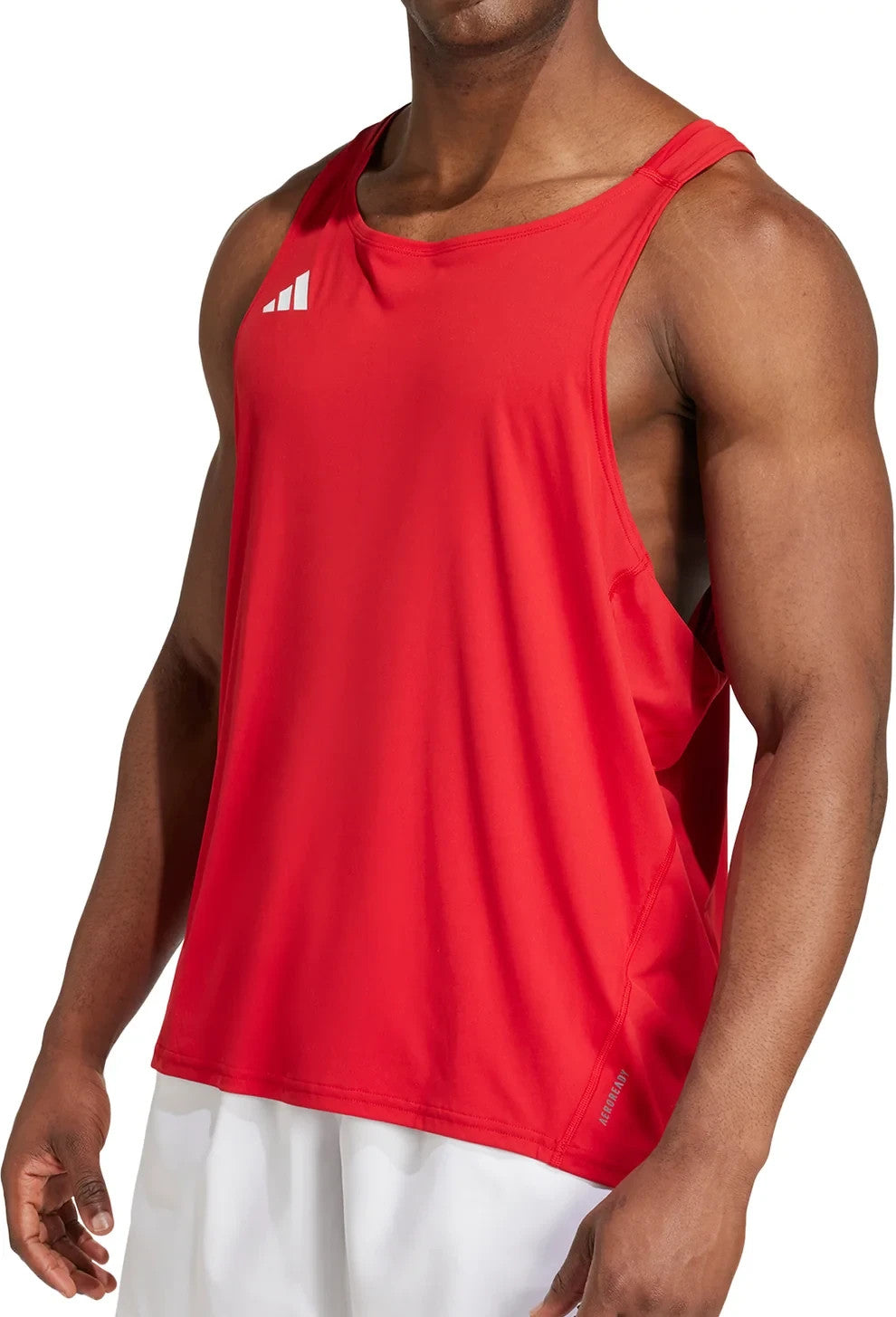 
Adidas Adizero Essentials Mens Running Singlet Vest Red IX2854
