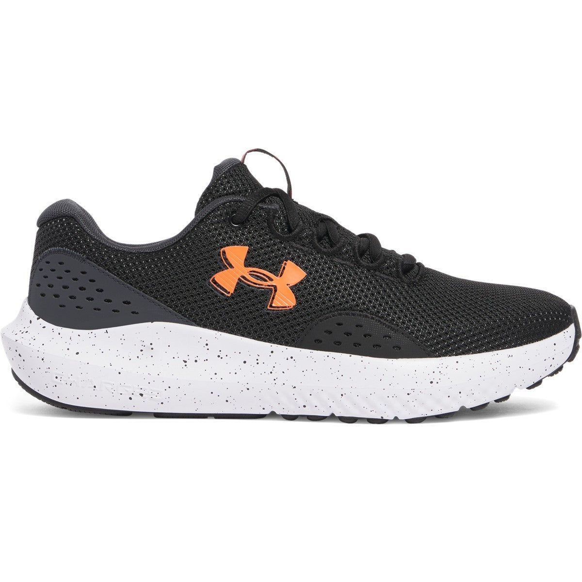 Mens Under Armour Charged Surge 4 Running Trainers Black Red 3027000
