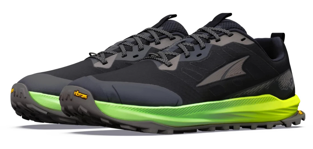ALTRA Mens Lone Peak 9+ Trail Running Trainers Hiking Shoes Black Green