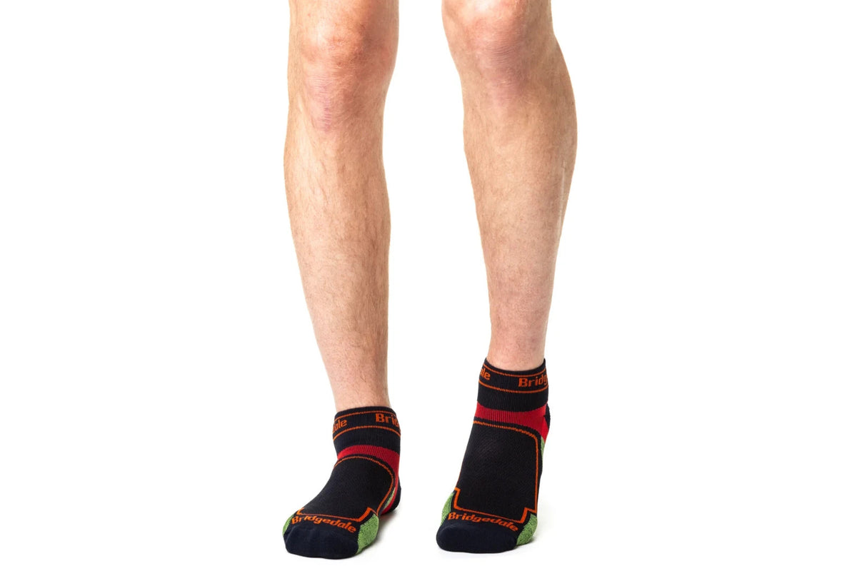Bridgedale Mens Trail Run Ultralight T2 Coolmax Sport Low Socks Navy