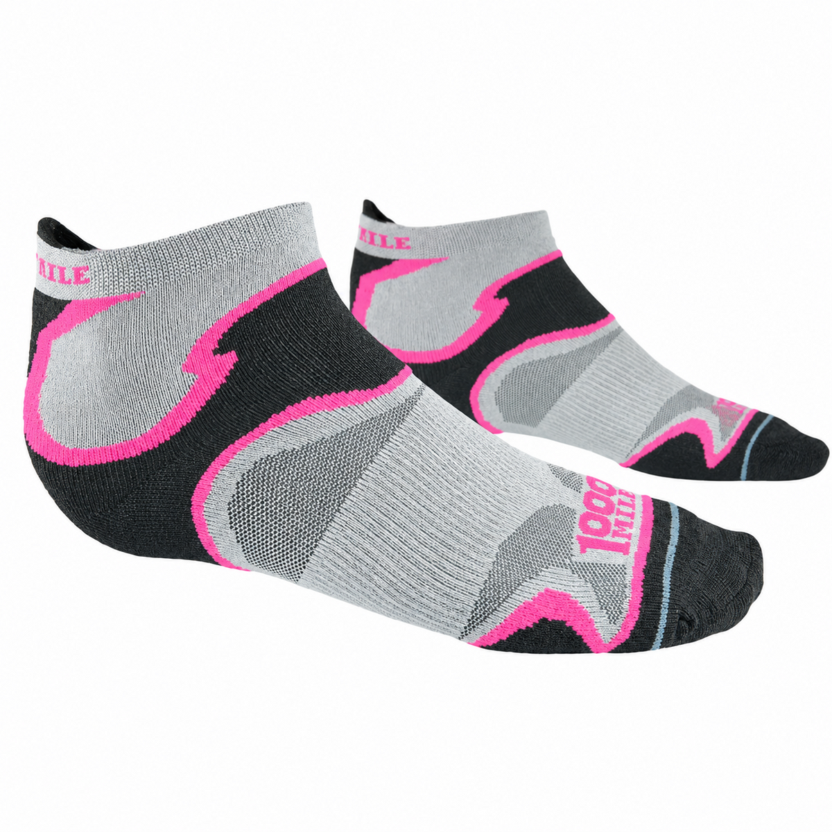 
1000 Mile women's Fusion Socklet Repreve Socks Double Layer Grey