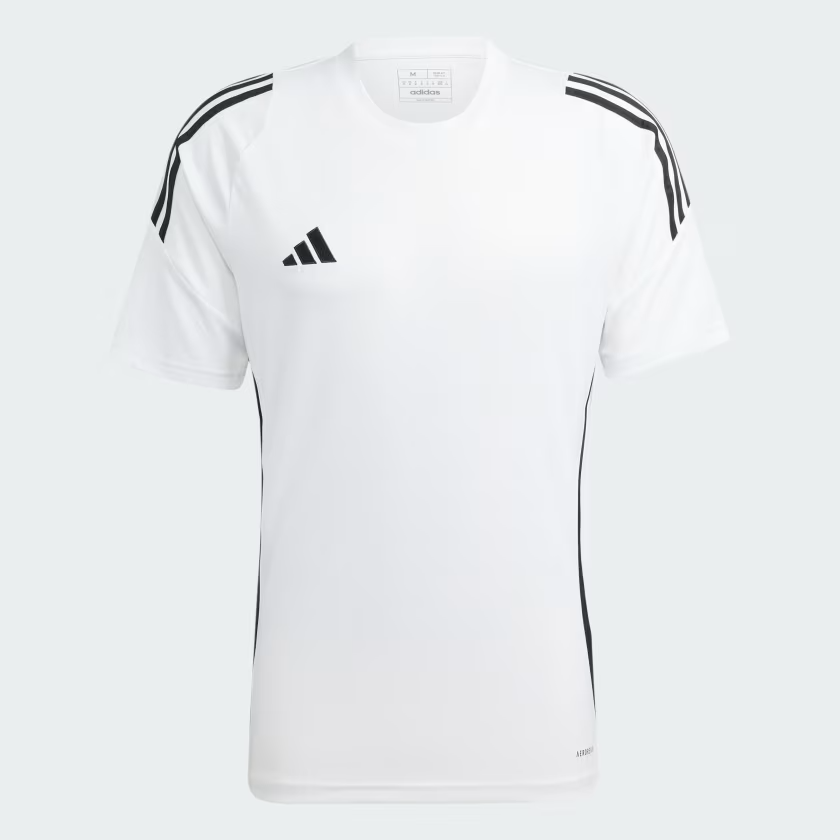 Adidas Mens T Shirt Tiro 24 Crew Sports Gym Running Football Top Aeroready White