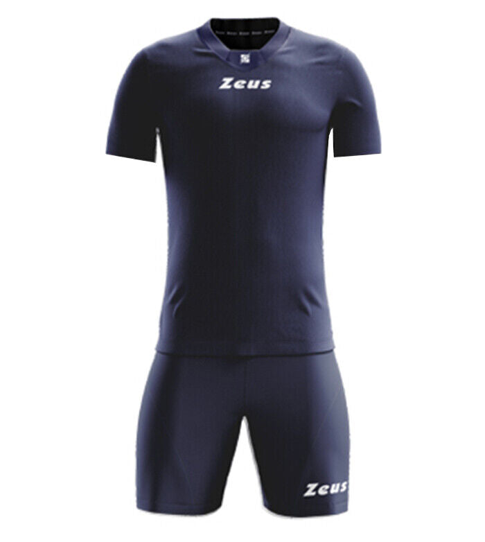 Zeus Mens Football Kit Strip Shorts T Shirt Set Sports Teamwear Gym Running