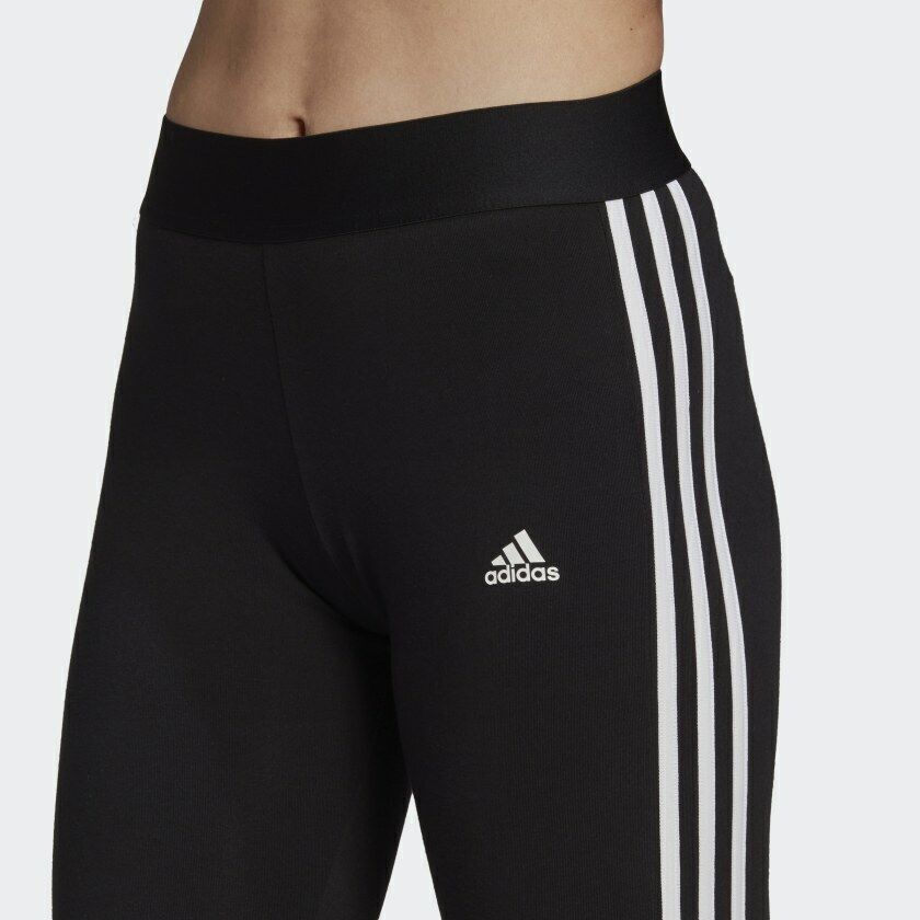 Adidas Women's 3 Stripe Tight Leggings Pants Joggers Athletic Pant (Black,  XS) 