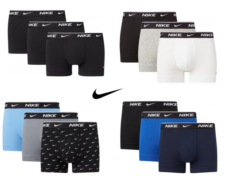 Nike Mens Boxer Shorts Boxers Pants Briefs Trunks Underwear Cotton 3 P -  Weekend Sports uk