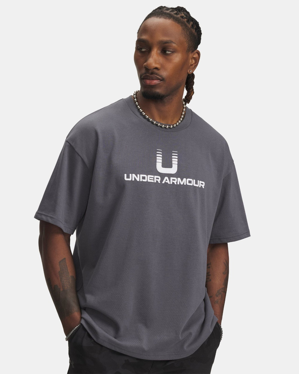 Under Armour UA Mens Heavyweight T Shirt Grey 6005150