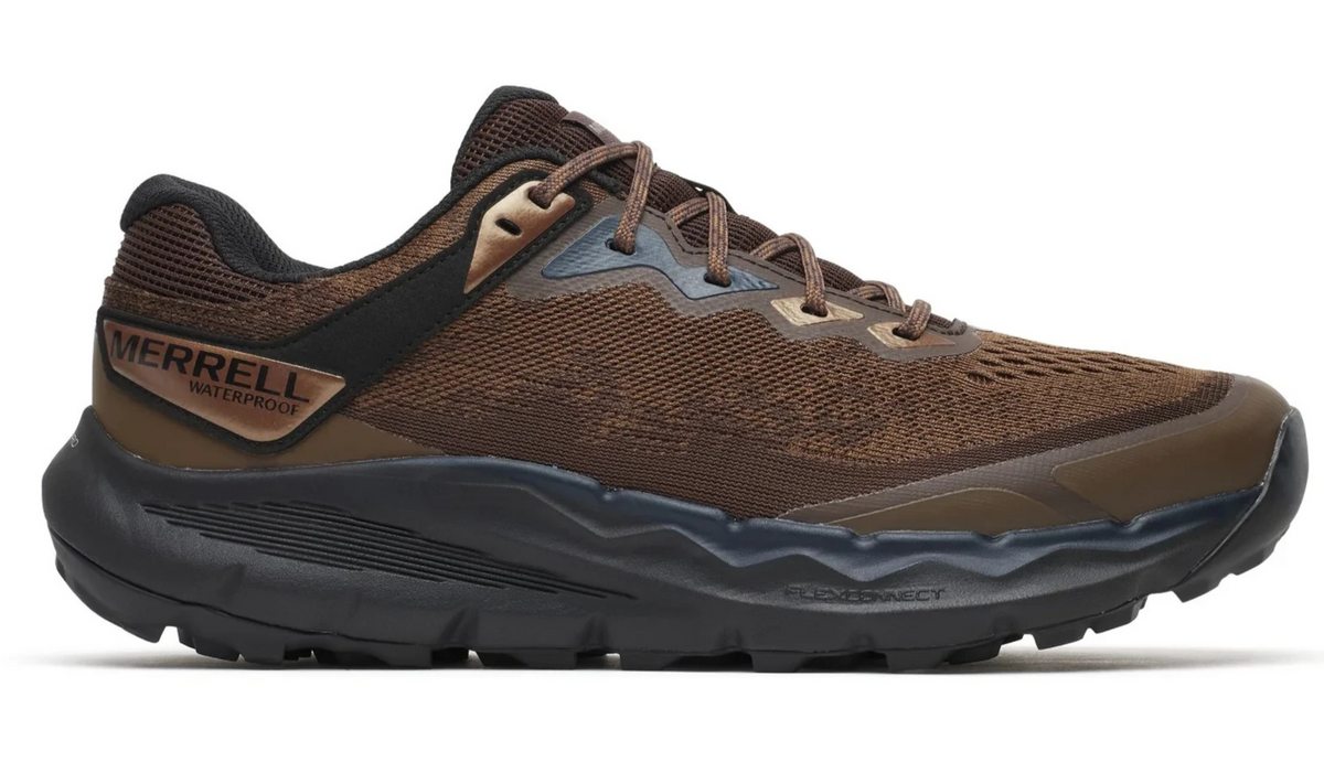 
Merrell Mens Nova 4 WP Trail Running Trainers Shoes Earthen J00005519