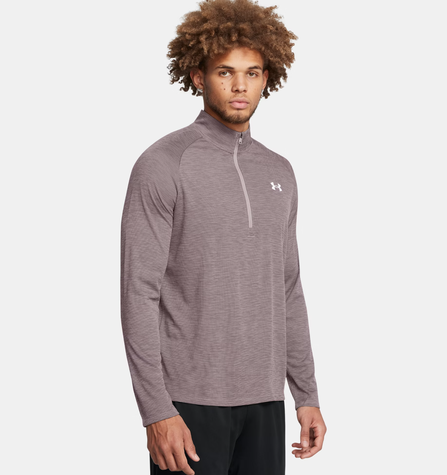 Under Armour Mens Tech Textured 1/2 Half Zip Training Drill Top Tetra