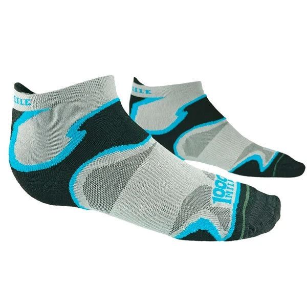 
1000 Mile Mens Fusion Socklet Repreve Socks Double Layer Grey