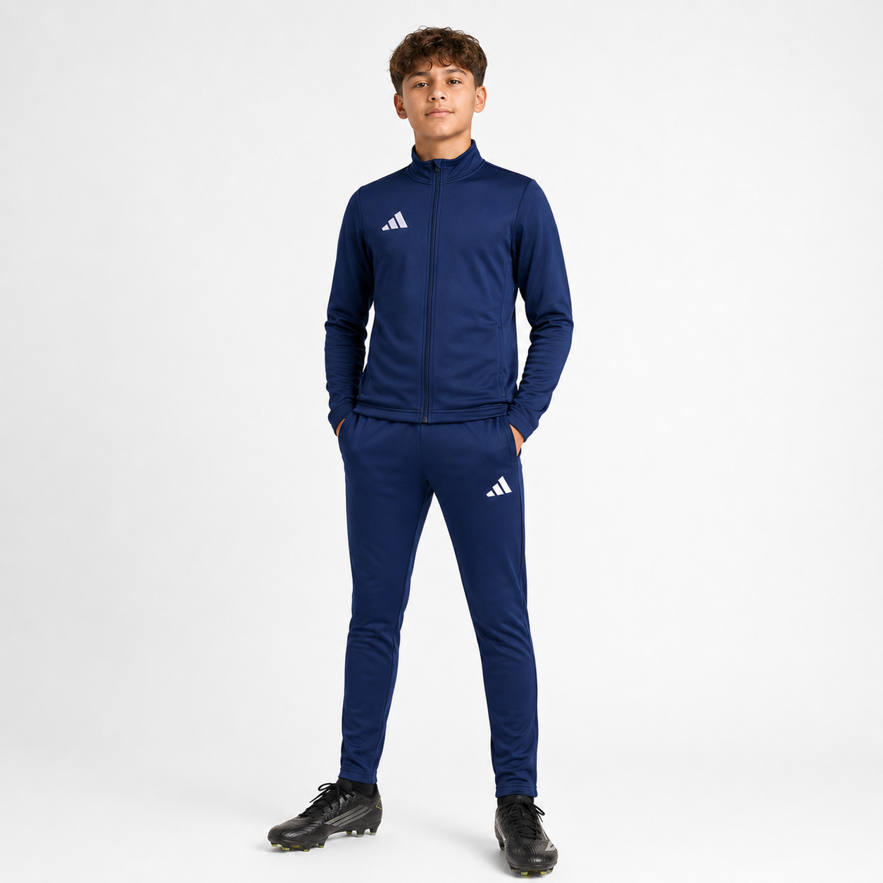Adidas Entrada 26 Junior Full Zip Tracksuit Navy JZ6611 / JZ6549