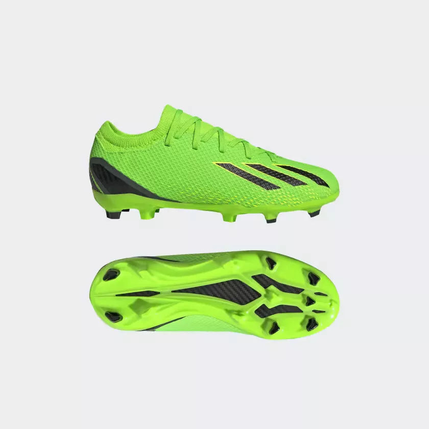 ADIDAS BOYS GIRLS X FG FOOTBALL BOOTS SOLAR GREEN